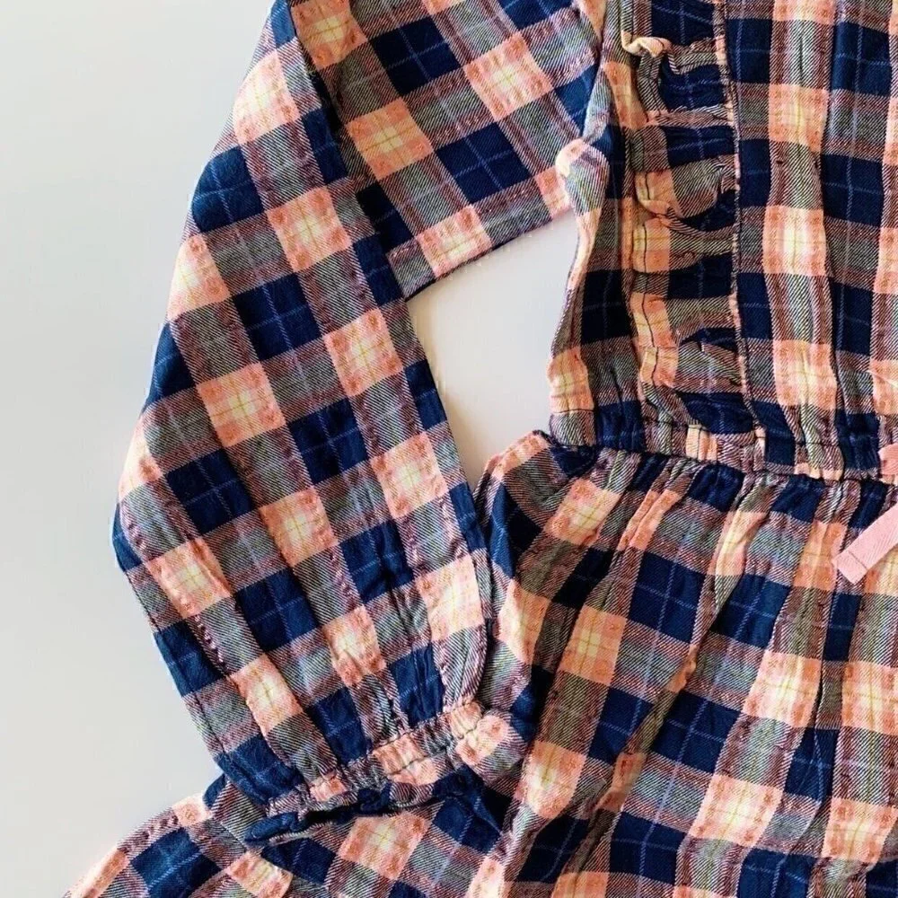 NWT Mini Boden Frill Tiered Long-sleeve Girl Dress 9-10 Years